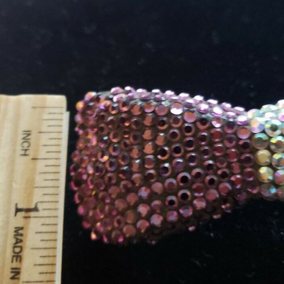 Cosplay French Pink And White Rhinestone Womens Bow Hairclip Great for Cosplay main image 7